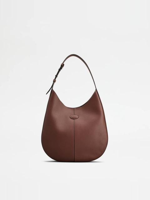 TOD'S DI BAG HOBO IN LEATHER SMALL - BROWN