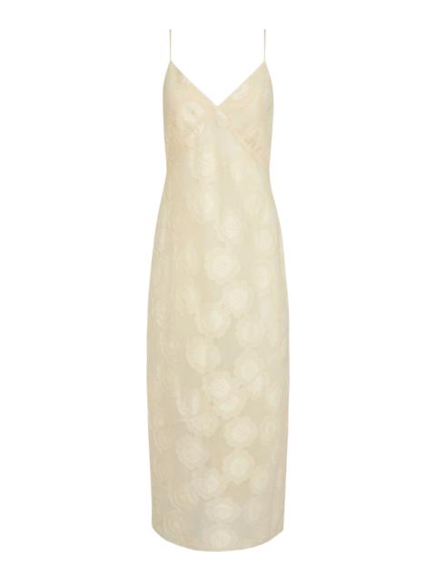 Burnout Slip Dress off-white