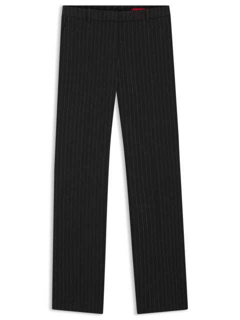 REGULAR-FIT PANTS WITH SPARKLING PINSTRIPE