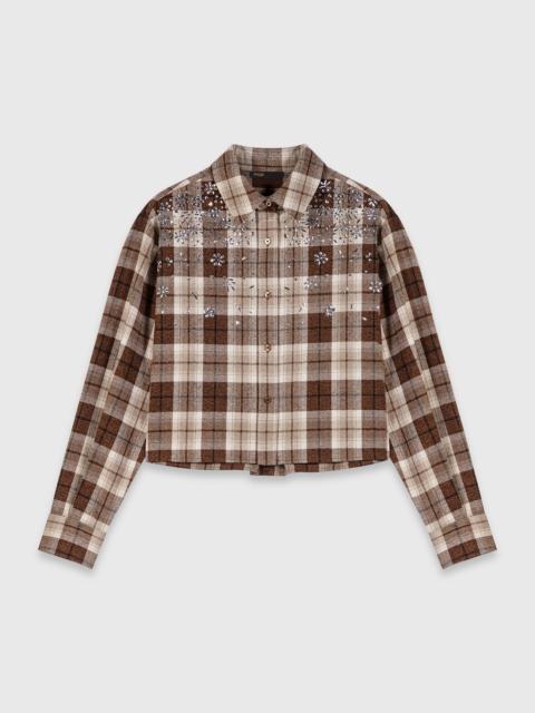 Rhinestone checked shirt