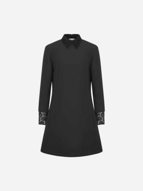 Short Dress with Removable Collar