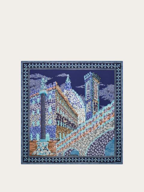 Palazzo print silk scarf