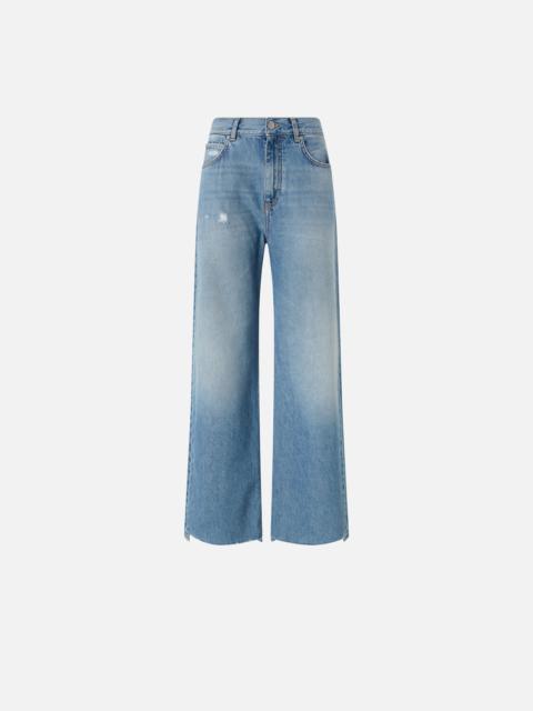 PALAZZO JEANS IN SOFT DENIM