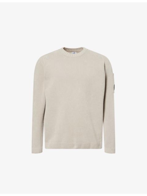 Chenille Crewneck Cotton-Knit Jumper