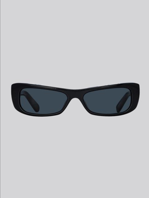 Capri Rectangular Sunglasses in Black