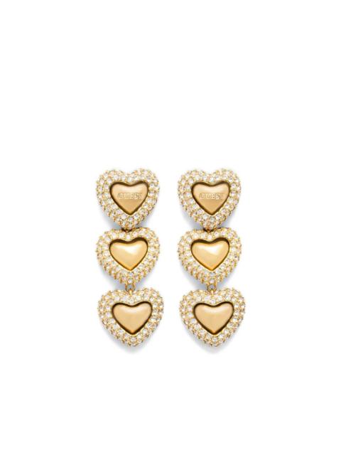 Beloved heart embellished earrings