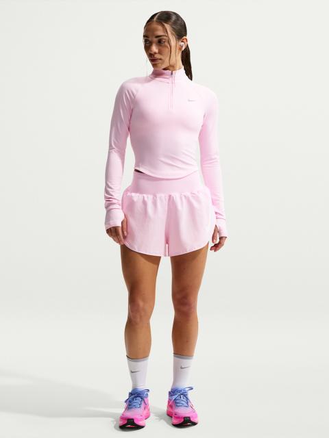 Nike Tempo Flow Swoosh Women's Dri-FIT Mid-Rise Brief-Lined Running Shorts