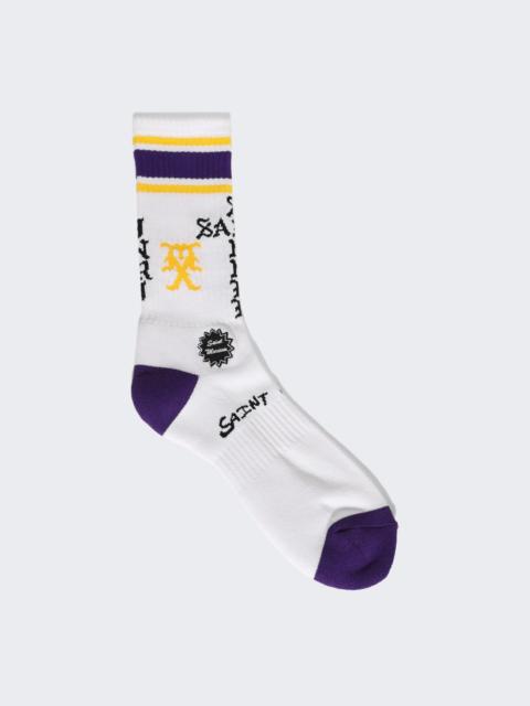 Sinner Socks White And Purple