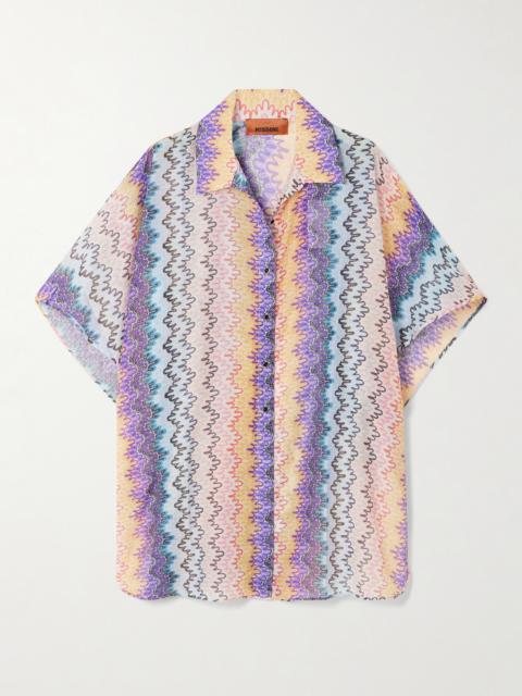 Printed Cotton And Silk-blend Shirt