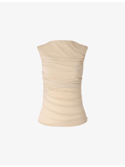 Irina Gathered-Detail Cotton-Blend Vest Top