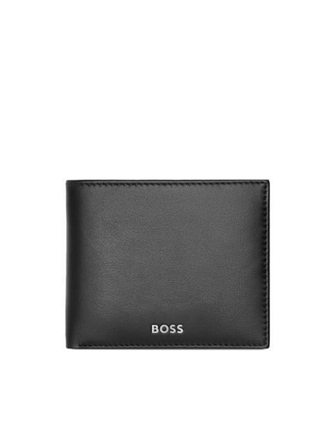 logo-print leather wallet