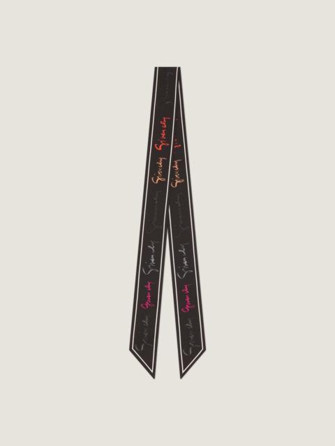 BANDEAU IN SILK WITH MULTICOLORED GIVENCHY SIGNATURE