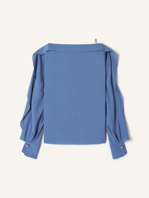 LONG-SLEEVED TOP IN CREPE DE CHINE