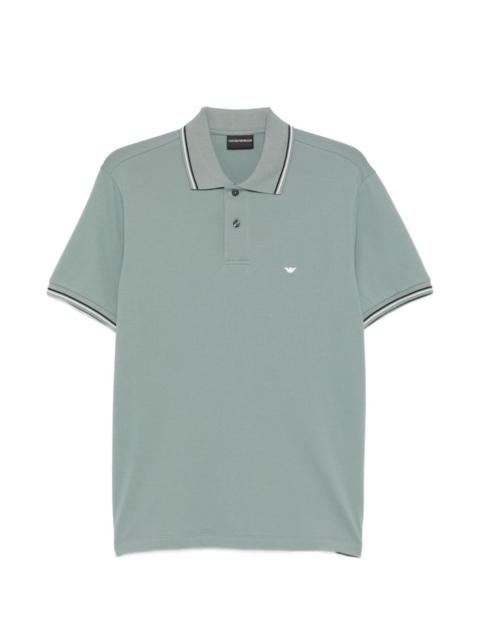 tipped cotton polo shirt