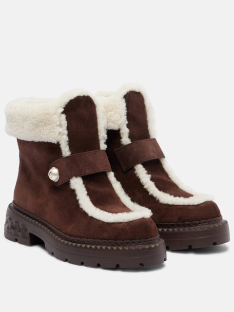 Shea suede and shearling ankle boots