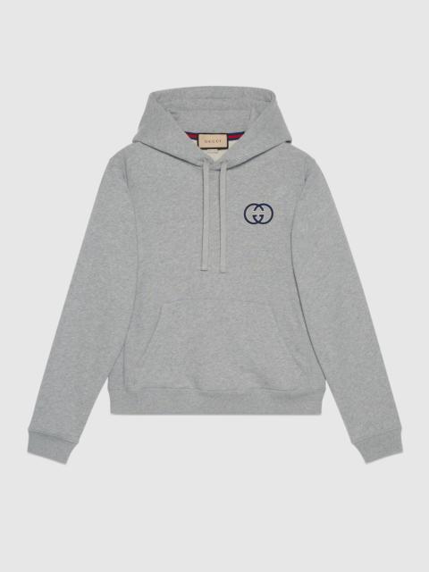 Cotton jersey hooded sweatshirt