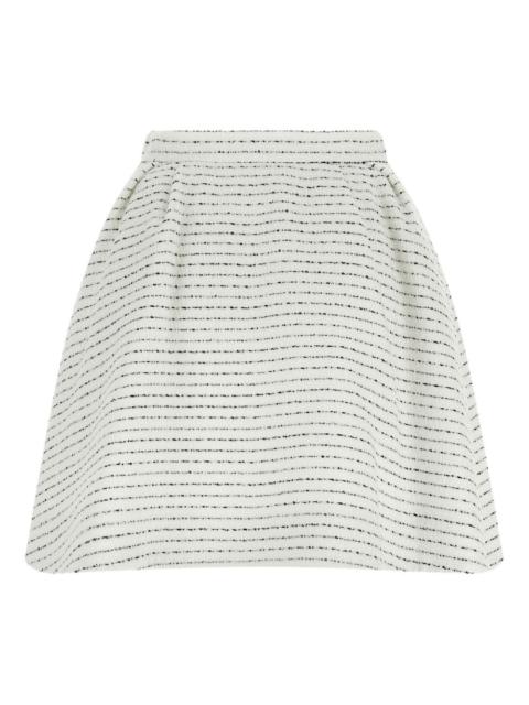 tweed pleated mini skirt