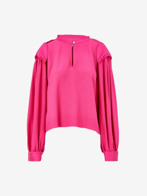 Reversed satin blouse