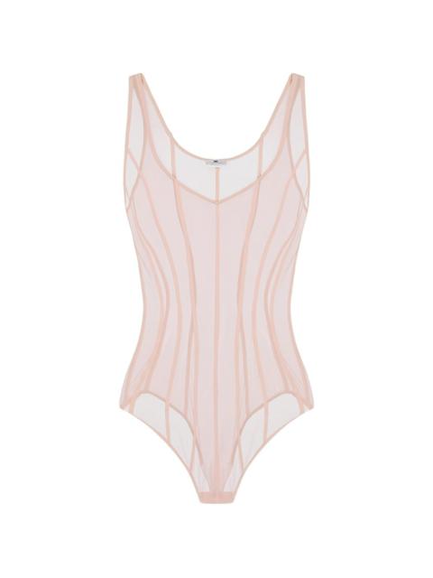 tulle micro-mesh bodysuit