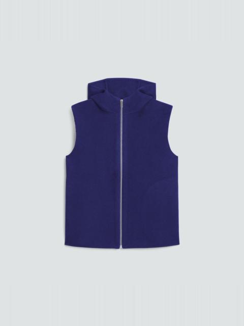 Hooded Vest in Double-Face Wool-Cashmere