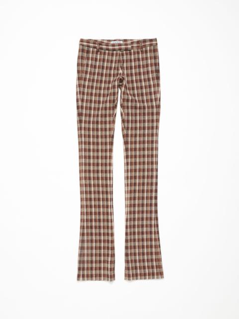 Check tailored trousers - Beige/brown