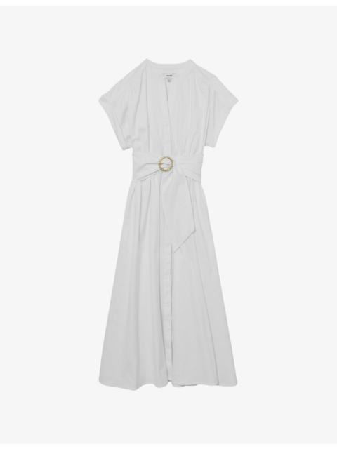 Sally Short-Sleeve Cotton Midi Dress