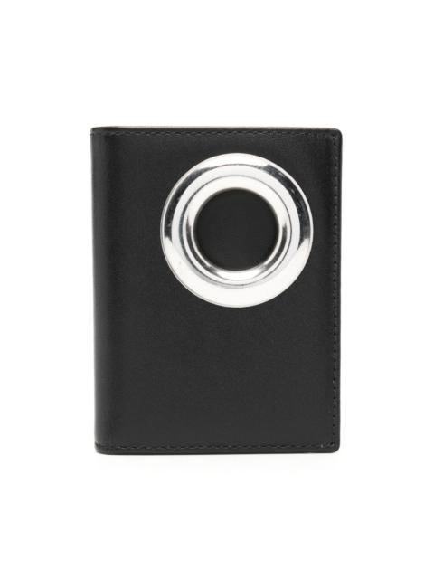 eyelet-detail bi-fold wallet