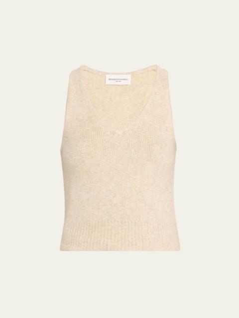 Reese V-Neck Cashmere Knit Tank Top