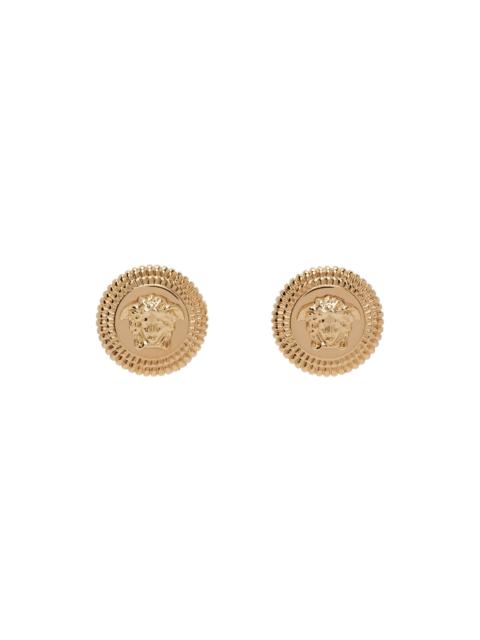 Gold Medusa Biggie Small Stud Earrings