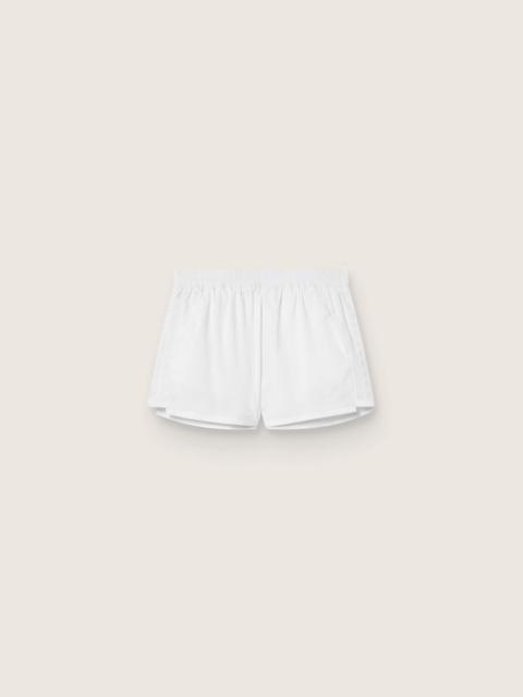 Women's white double-layer sports shorts