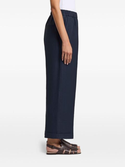 elasticated tapered trousers