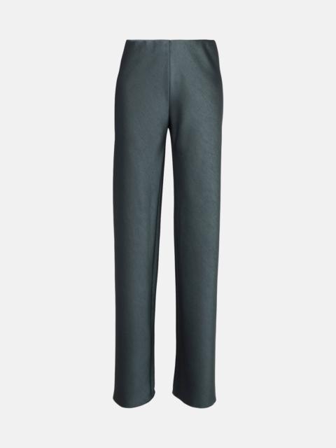High-rise satin straight pants