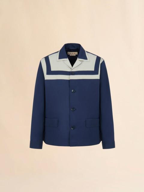 DEEP BLUE DUCHESSE JACKET WITH STRIPE