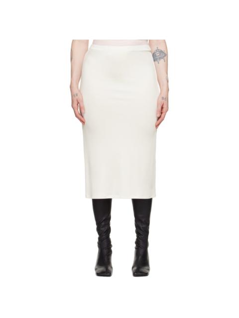 White Flor Midi Skirt