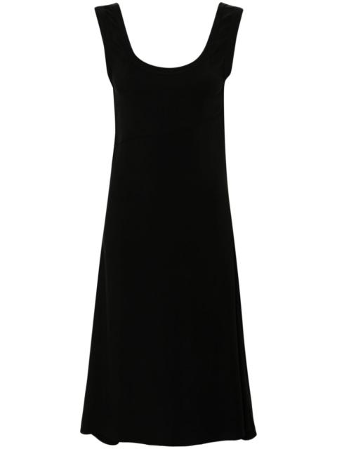 scoop-neck midi dress