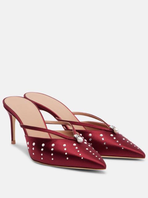 Marisa 70 embellished satin mules