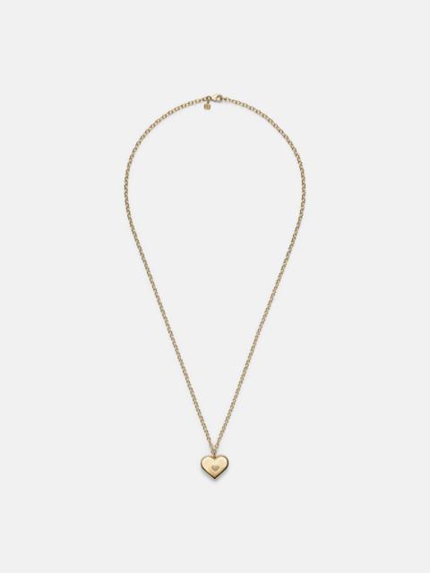 Wallpaper Heart 14kt gold pendant necklace with diamonds
