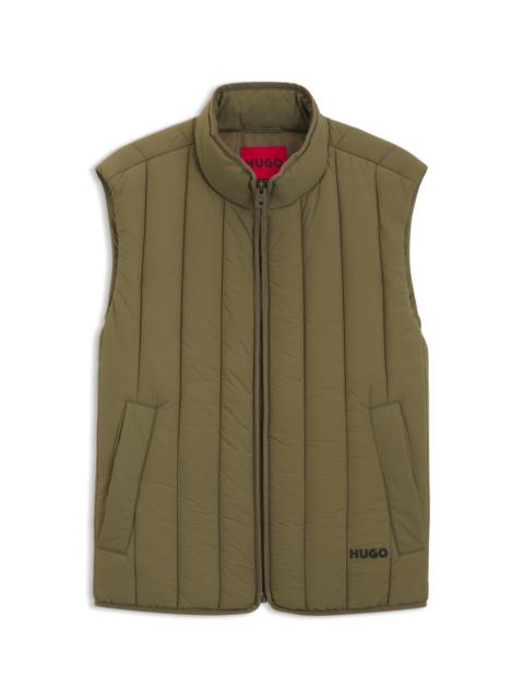 LIGHTWEIGHT GILET WITH VERTICAL QUILTING