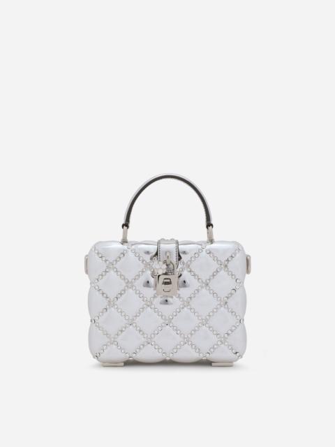Resin Dolce Box bag with rhinestones