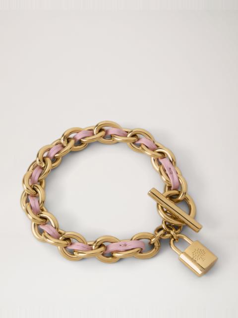 Lily Leather Chain Bracelet Small
Powder Pink Small Classic Grain & Plated Stainless Steel