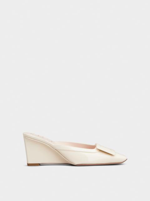Belle Vivier Wedge Mules in patent leather