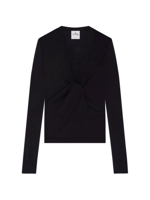 twist-detailing shirt