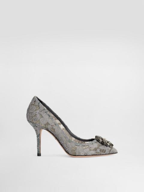 Pump in Taormina lace with crystals