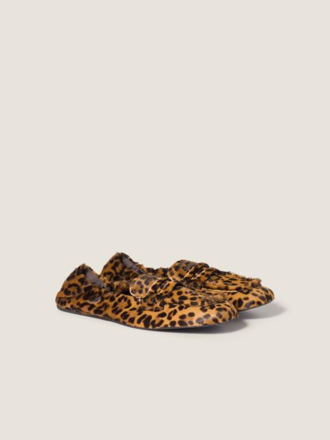 Ruches printed leather loafers