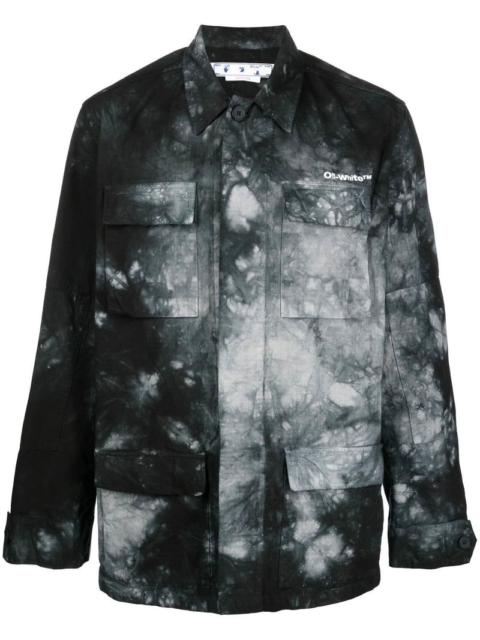 OFF-WHITE Arrow Tie Dye Overshirt Grey