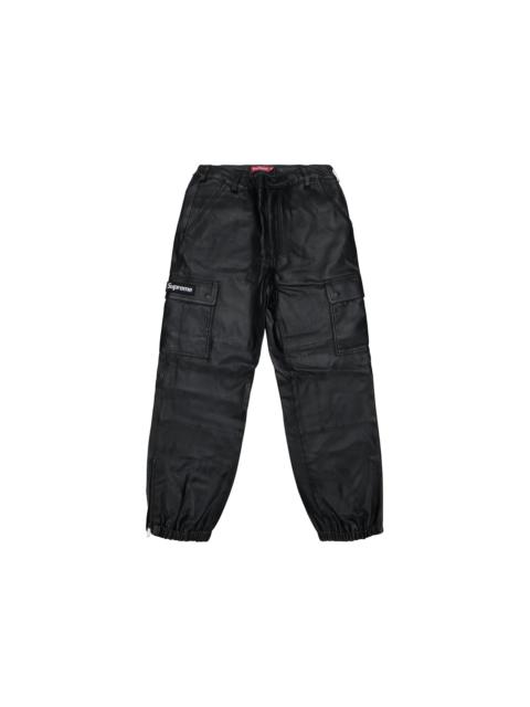 Supreme Leather Cargo Pants Black