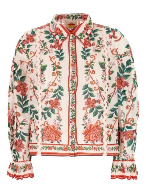 Flower Tapestry cotton shirt