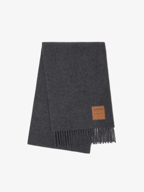 GREY WOOL SCARF