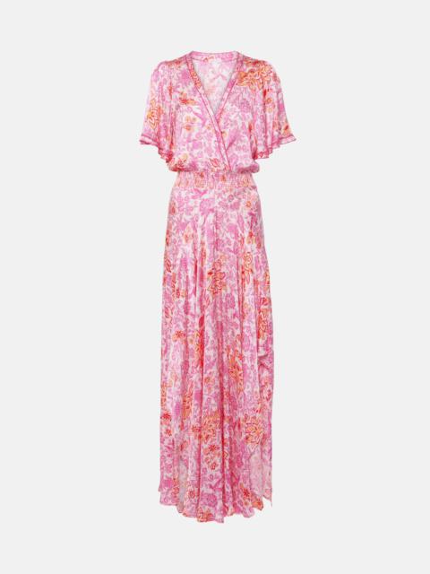 Mabelle floral satin maxi dress