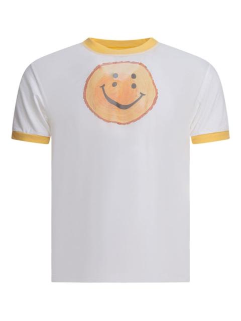 smiley-face crew-neck T-shirt